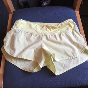 Lulu lemon yellow speedshorts
